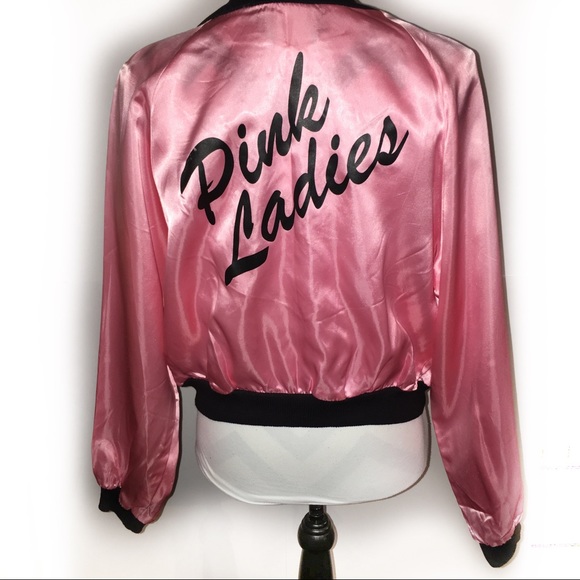Jackets & Blazers - Pink Ladies pink satin jacket from “Grease”